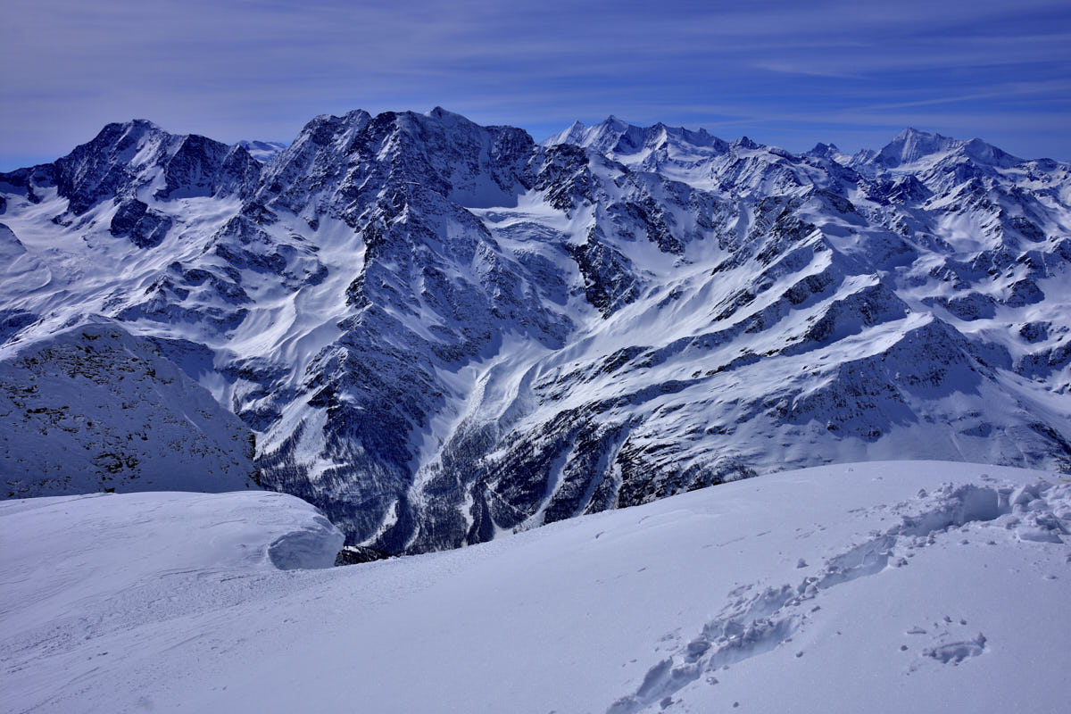 Weissmies-Laggin-Fletschhorn Dom und Weisshorn